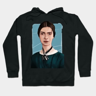 American Poet Emily Dickinson illustration Hoodie